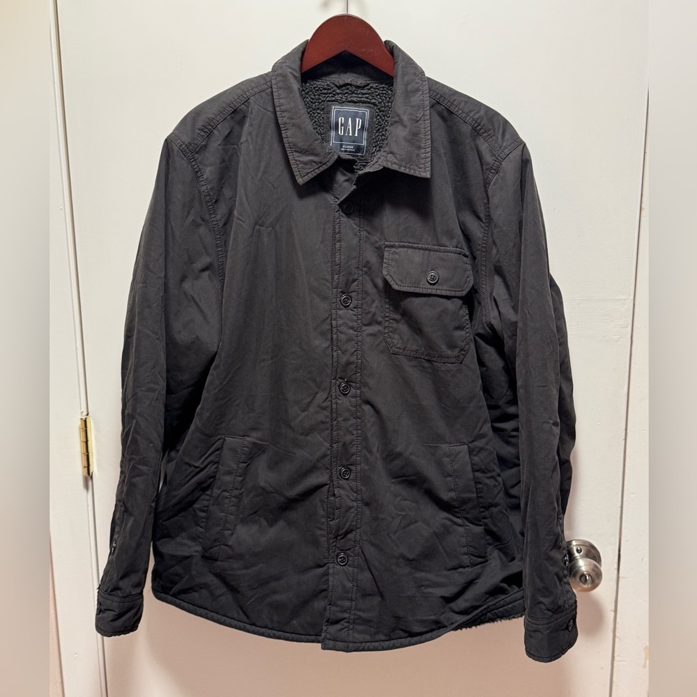 Gap fleece lined shirt jacket
